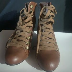 Brown ankle booties